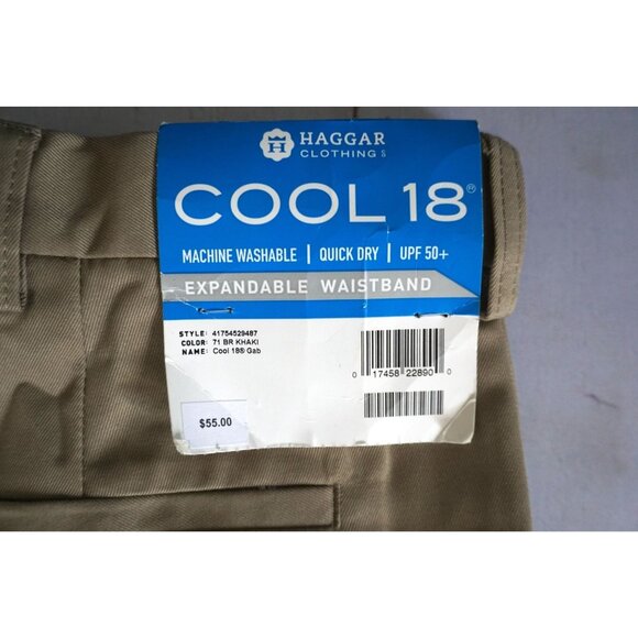 Haggar Cool 18 No-Iron Pleated Shorts-Big & Tall - Size 46W, NWT - Picture 9 of 11